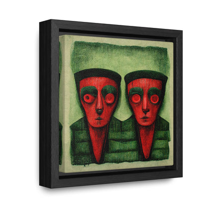 Loneliness Green Red 16, Valentinii, Gallery Canvas Wraps, Square Frame