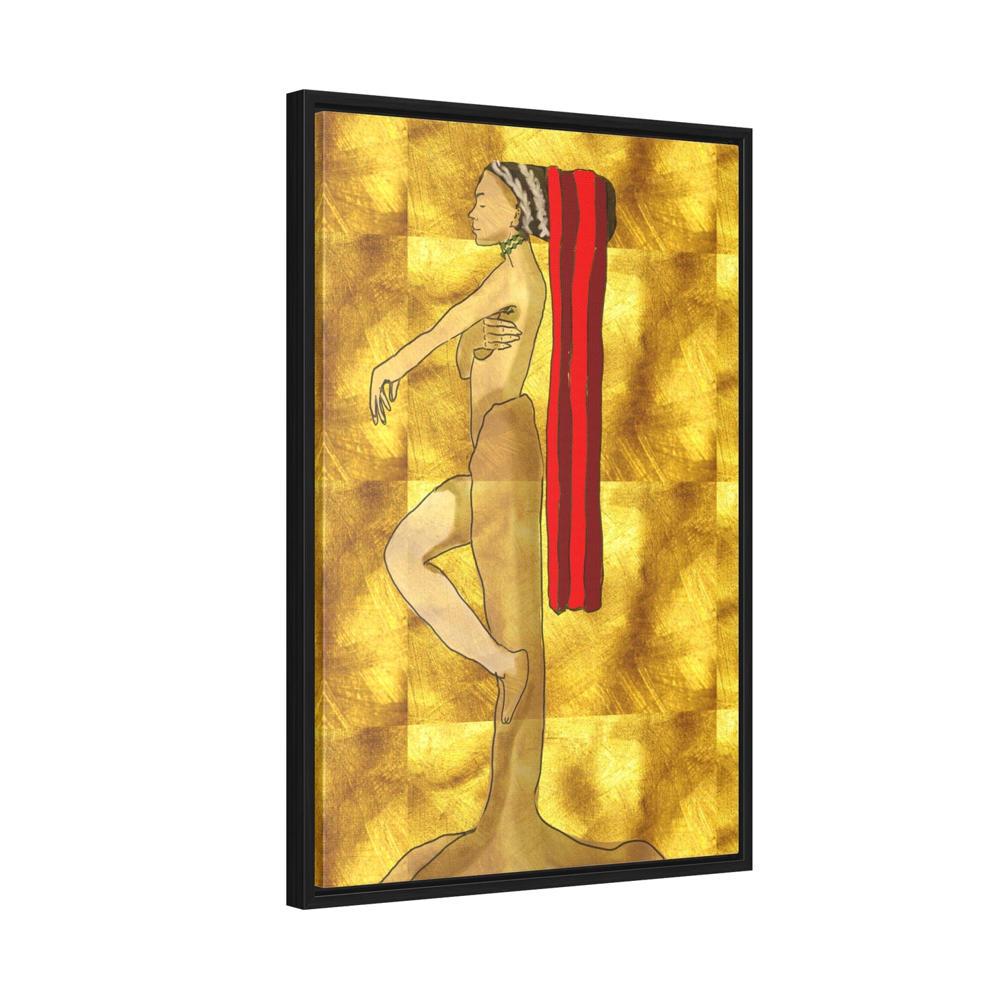 Woman in Gold, Original Eduard Pavel, Gallery Canvas Wraps, Vertical Frame