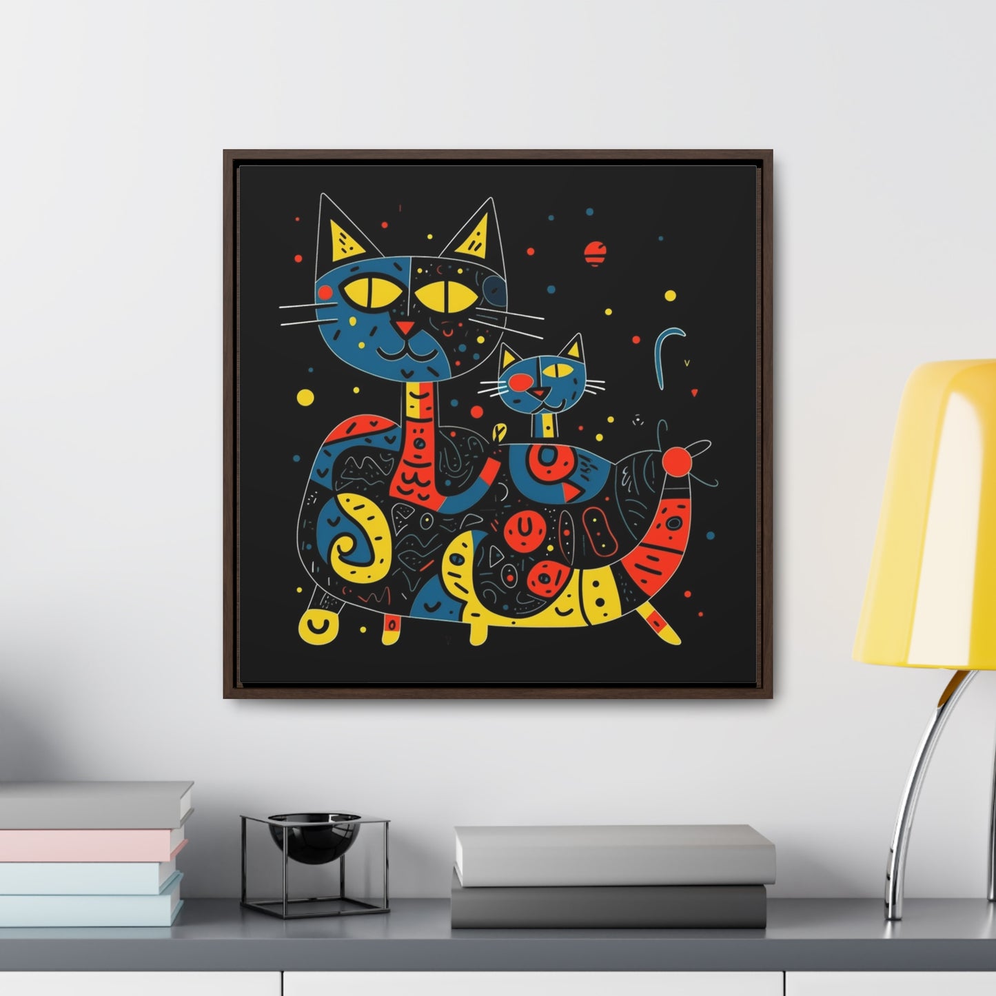 Cat 128, Gallery Canvas Wraps, Square Frame