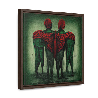 Loneliness Green Red 2, Valentinii, Gallery Canvas Wraps, Square Frame