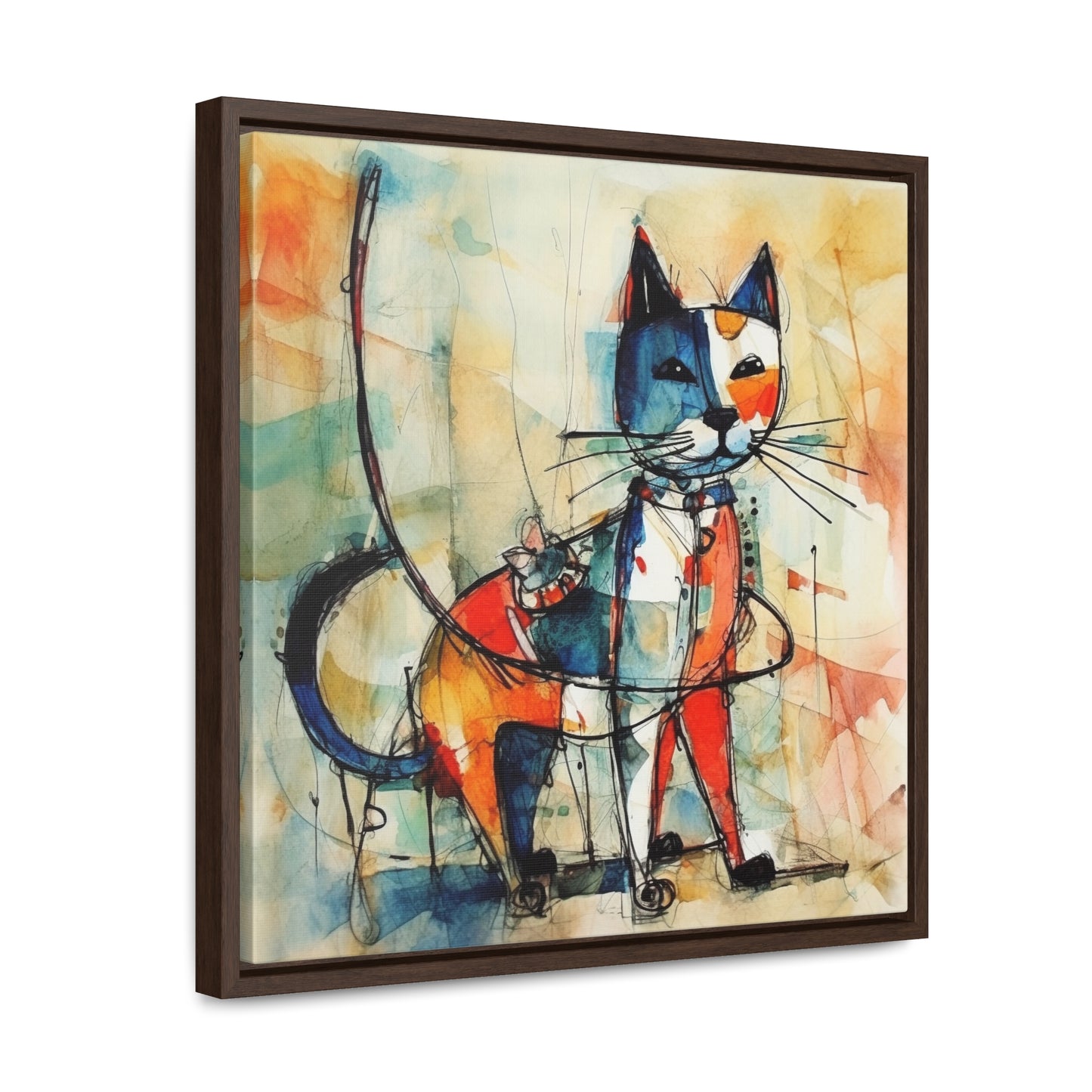 Cat 75, Gallery Canvas Wraps, Square Frame