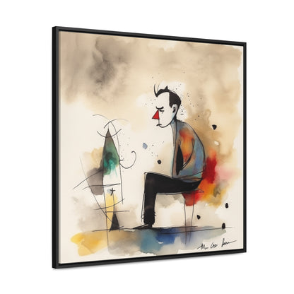 Sad Man 3, Valentinii, Gallery Canvas Wraps, Square Frame