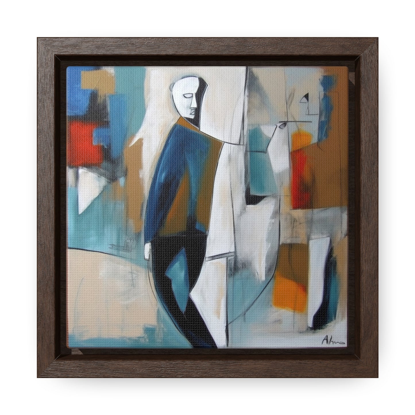 Sad Man 25, Valentinii, Gallery Canvas Wraps, Square Frame