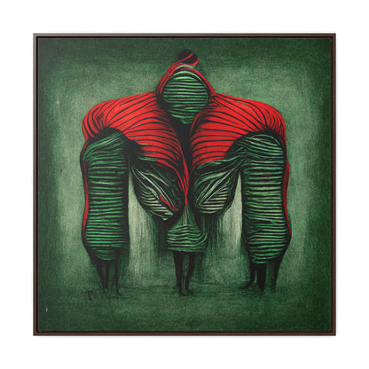 Loneliness Green Red 5, Valentinii, Gallery Canvas Wraps, Square Frame