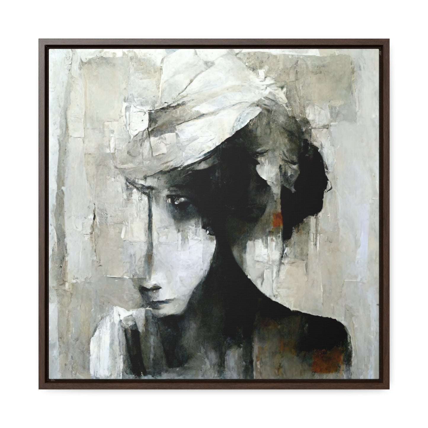 Forgotten face 2, Valentinii, Gallery Canvas Wraps, Square Frame