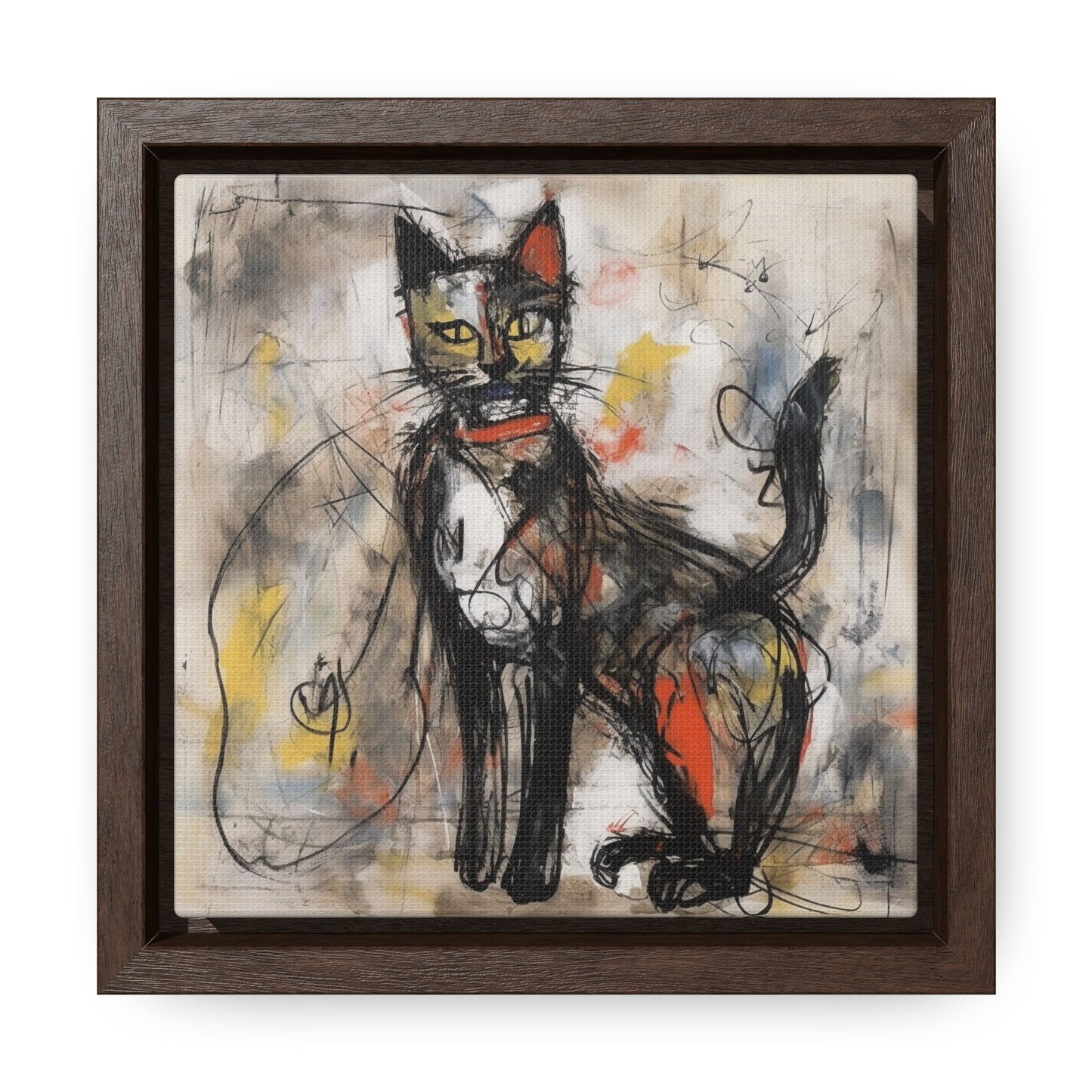 Cat 60, Gallery Canvas Wraps, Square Frame