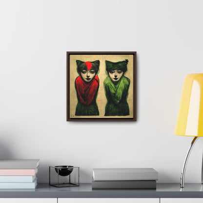 Cat Woman 6, Valentinii, Gallery Canvas Wraps, Square Frame