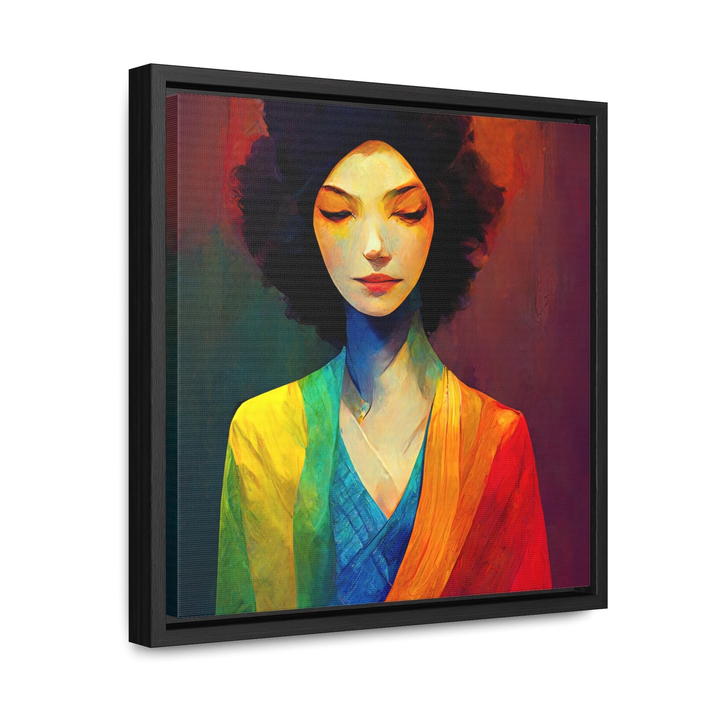 Lady's faces 21, Valentinii, Gallery Canvas Wraps, Square Frame