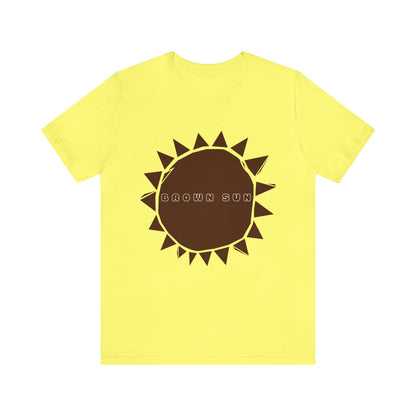 Brown Sun, Unisex Jersey Short Sleeve Tee