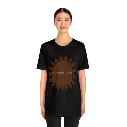 Brown Sun, Unisex Jersey Short Sleeve Tee