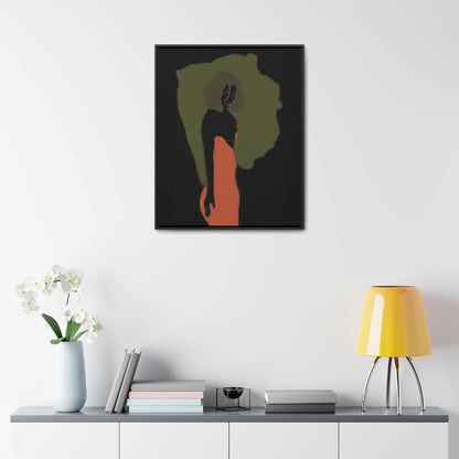 Lady in Red, Original Eduard Pavel, Gallery Canvas Wraps, Vertical Frame