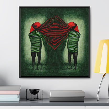 Loneliness Green Red 12, Valentinii, Gallery Canvas Wraps, Square Frame