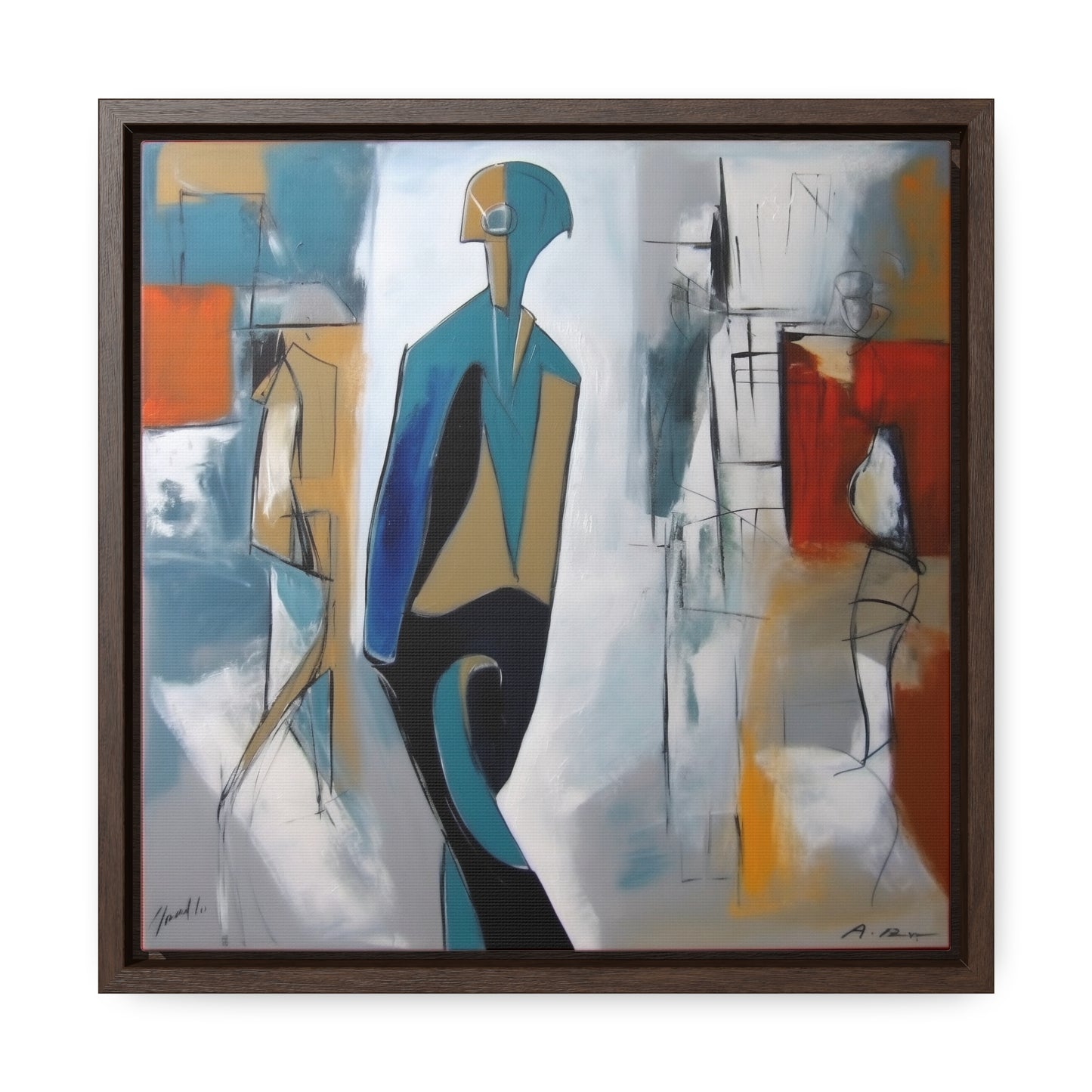 Sad Man 23, Valentinii, Gallery Canvas Wraps, Square Frame