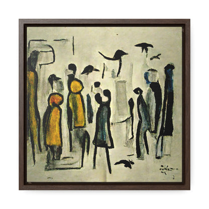 People and Birds 3, Valentinii, Gallery Canvas Wraps, Square Frame