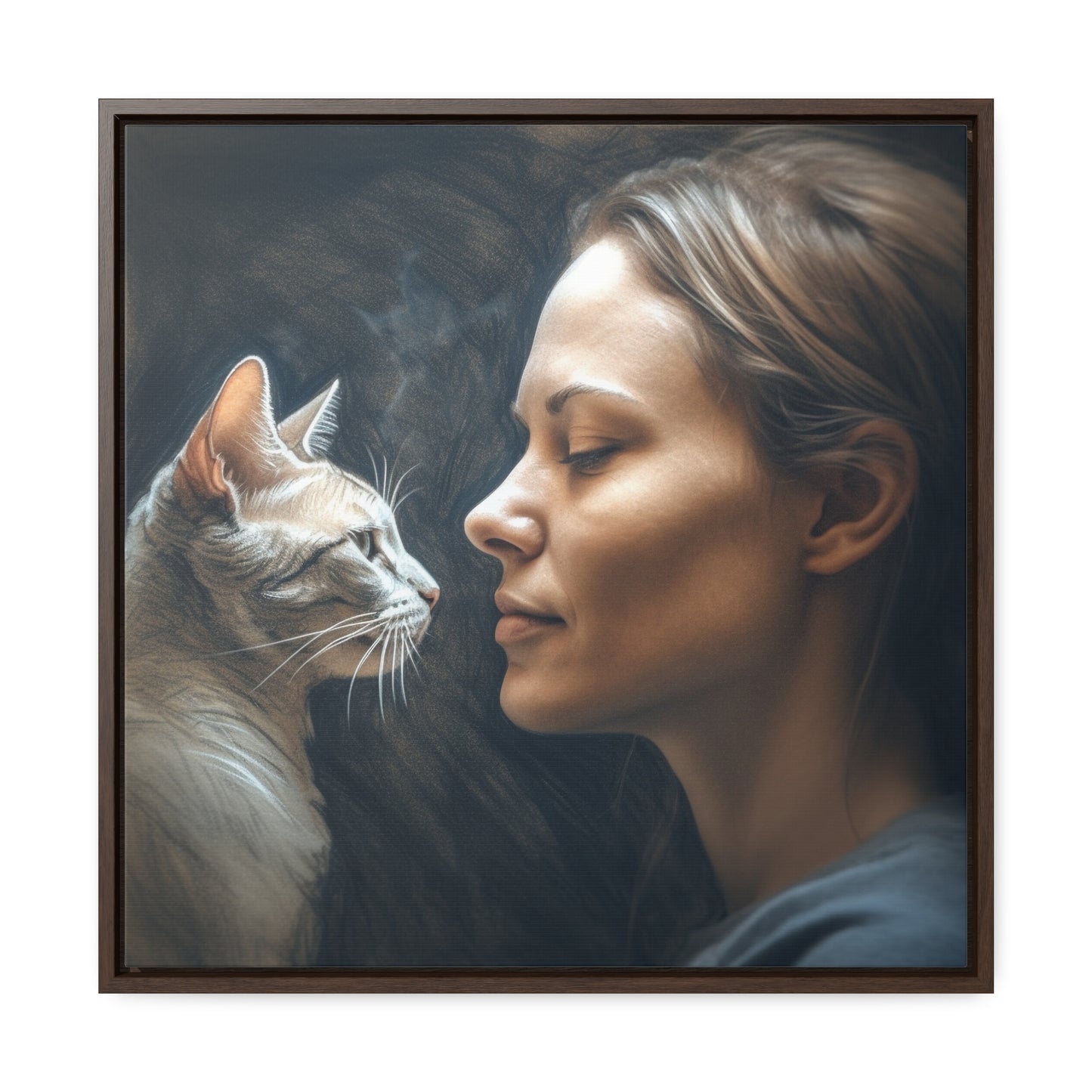 Cat Woman 32, Gallery Canvas Wraps, Square Frame