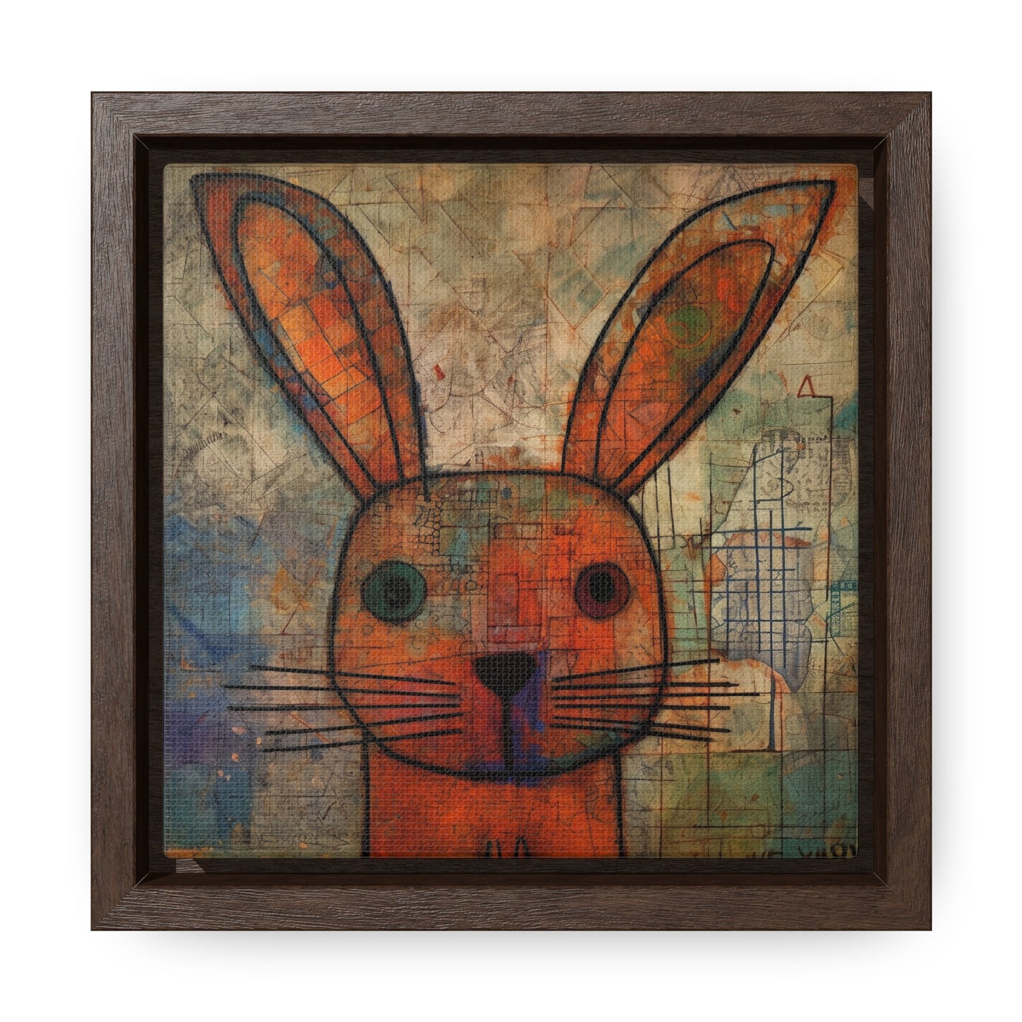 Rabbit 19, Gallery Canvas Wraps, Square Frame