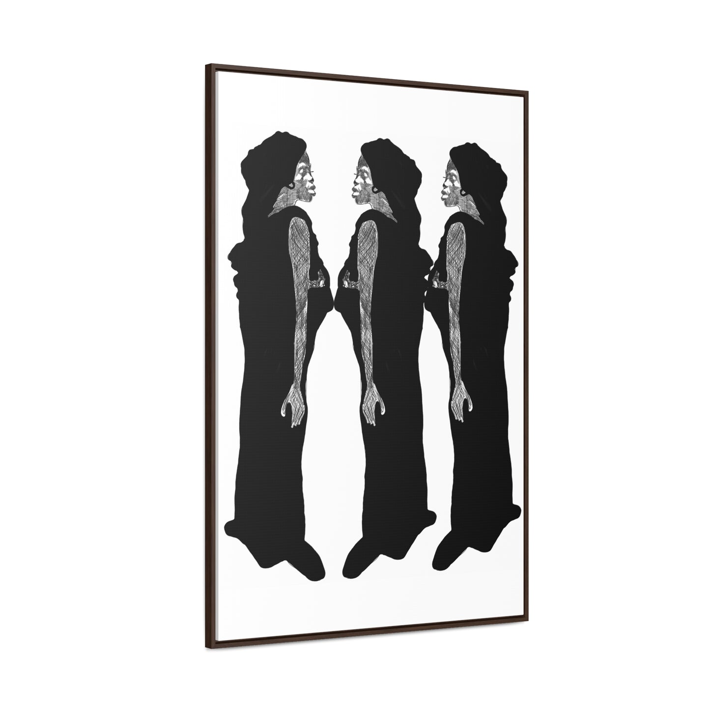 Three Women, Original Eduard Pavel, Gallery Canvas Wraps, Vertical Frame