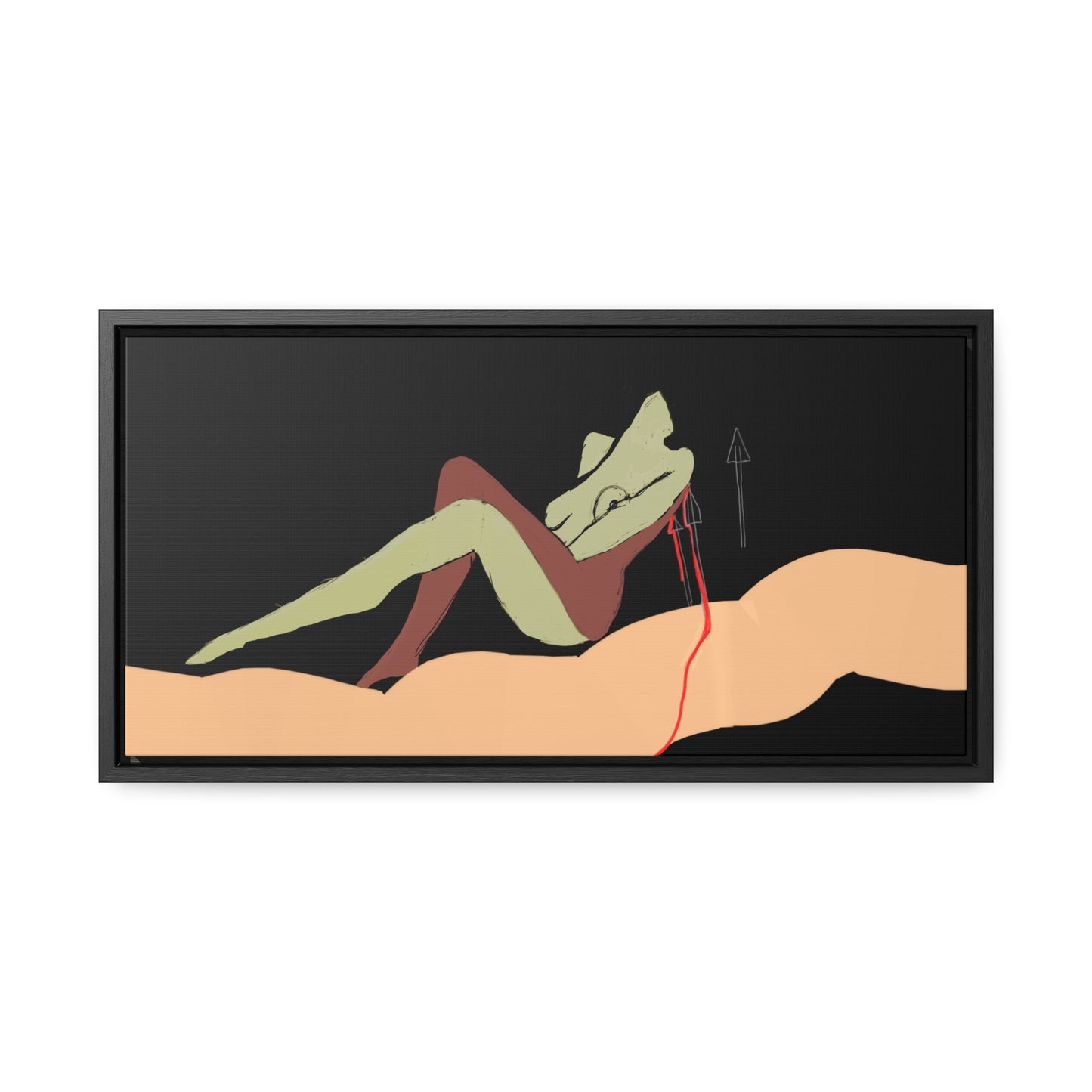 Woman Gold, Original Eduard Pavel, Gallery Canvas Wraps, Horizontal Frame