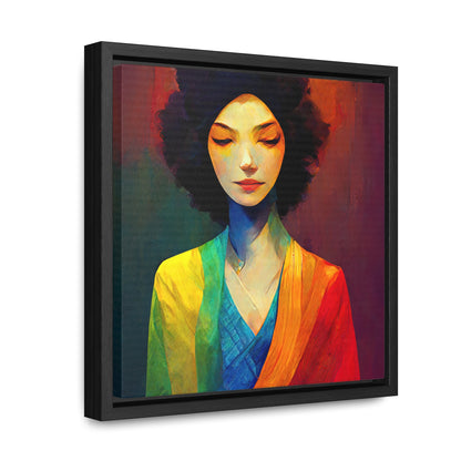 Lady's faces 21, Valentinii, Gallery Canvas Wraps, Square Frame