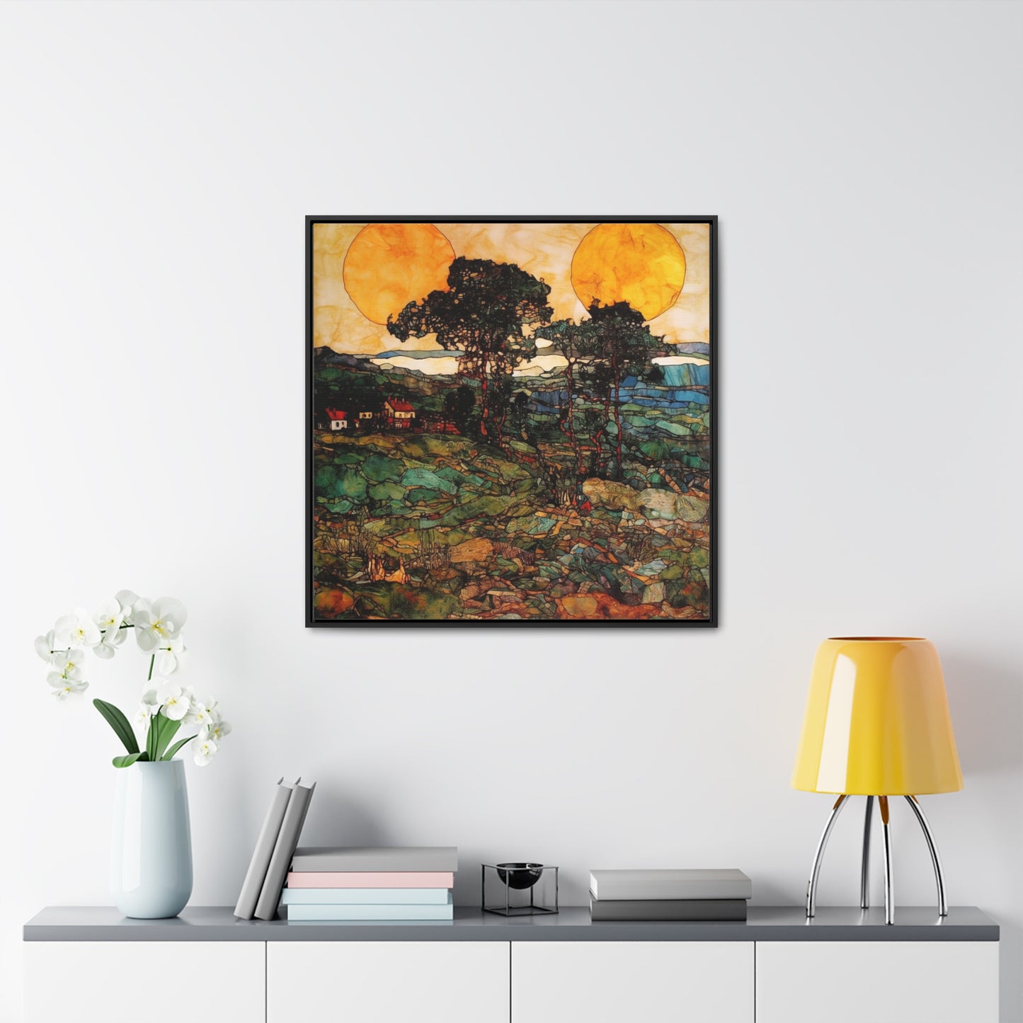 Land of the Sun 39, Valentinii, Gallery Canvas Wraps, Square Frame