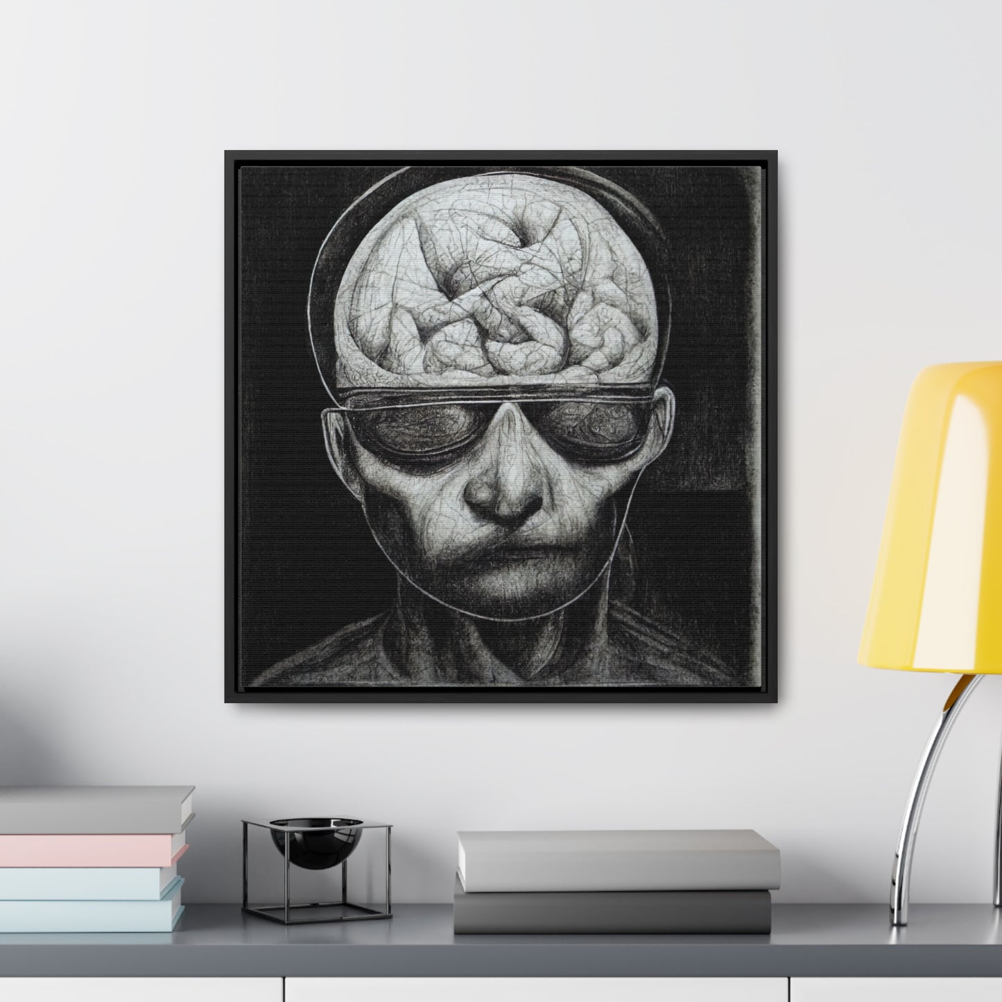 Brain 32, Valentinii, Gallery Canvas Wraps, Square Frame