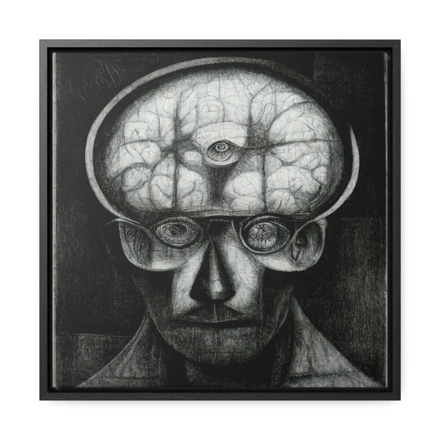 Brain 52, Valentinii, Gallery Canvas Wraps, Square Frame