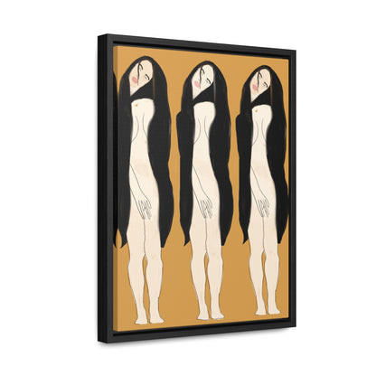 Woman in Black Veil, Original Eduard Pavel, Gallery Canvas Wraps, Vertical Frame