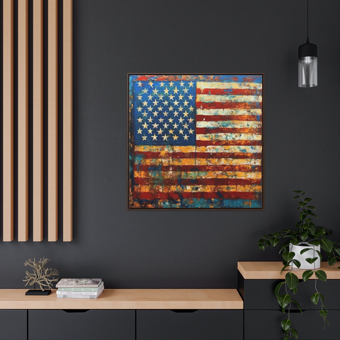 USA 15, Gallery Canvas Wraps, Square Frame