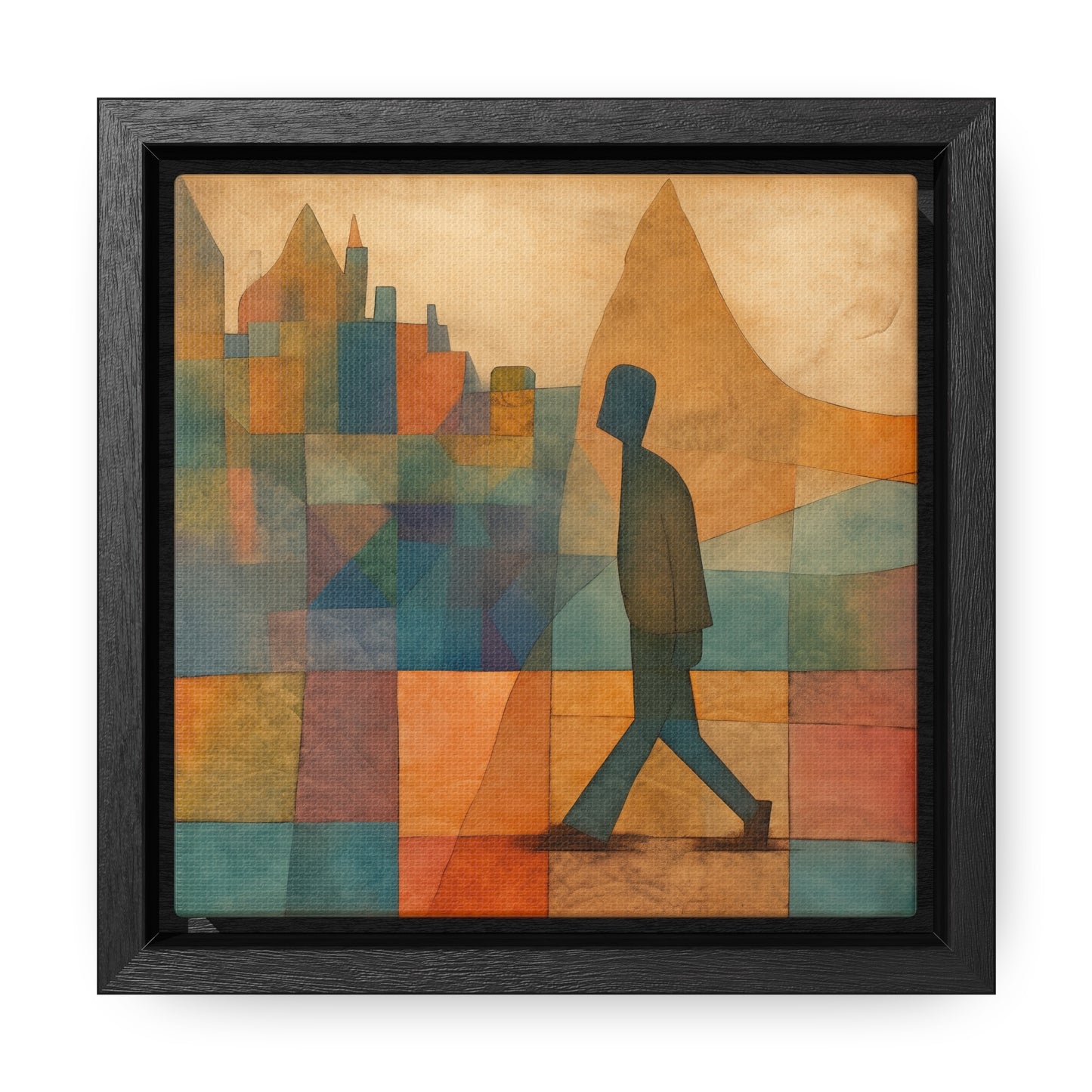 Sad Man 18, Gallery Canvas Wraps, Square Frame