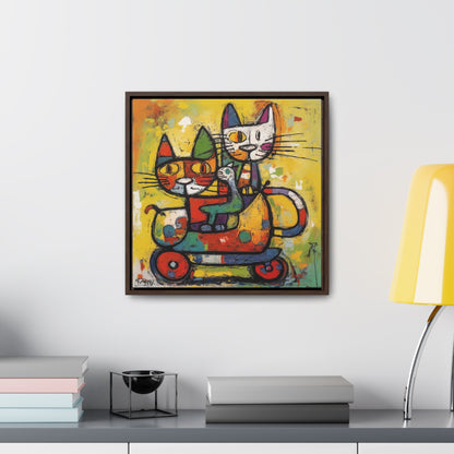 Cat 142, Gallery Canvas Wraps, Square Frame