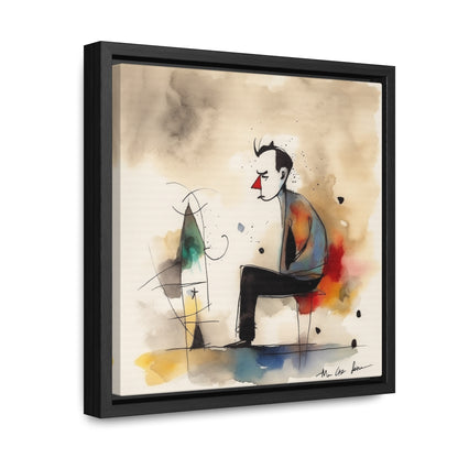 Sad Man 3, Valentinii, Gallery Canvas Wraps, Square Frame