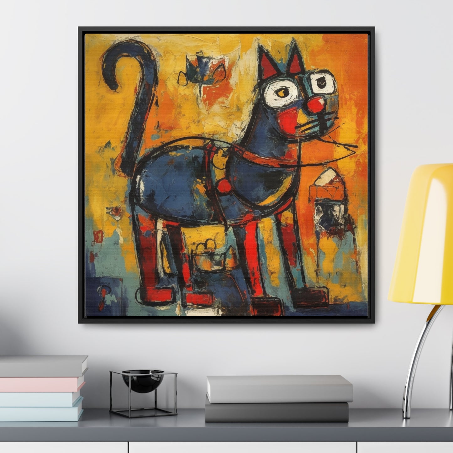 Cat 98, Gallery Canvas Wraps, Square Frame