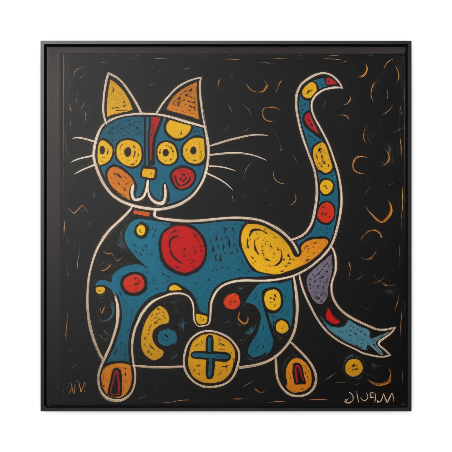 Cat 124, Gallery Canvas Wraps, Square Frame