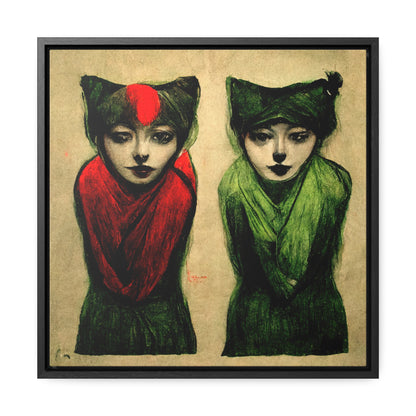 Cat Woman 6, Valentinii, Gallery Canvas Wraps, Square Frame