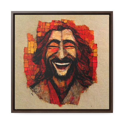 Jesus smiling 6, Valentinii, Gallery Canvas Wraps, Square Frame