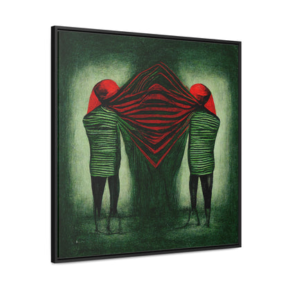 Loneliness Green Red 12, Valentinii, Gallery Canvas Wraps, Square Frame