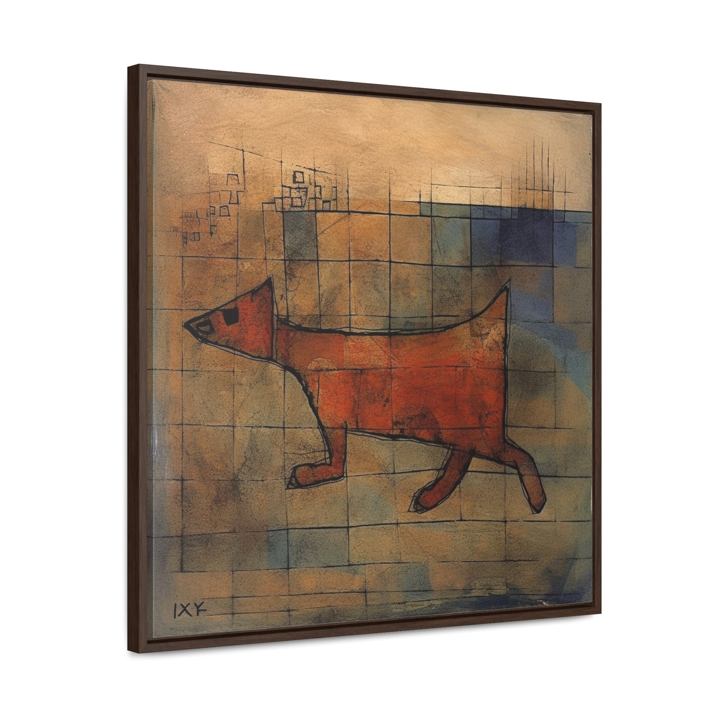 V Dog 11, Gallery Canvas Wraps, Square Frame