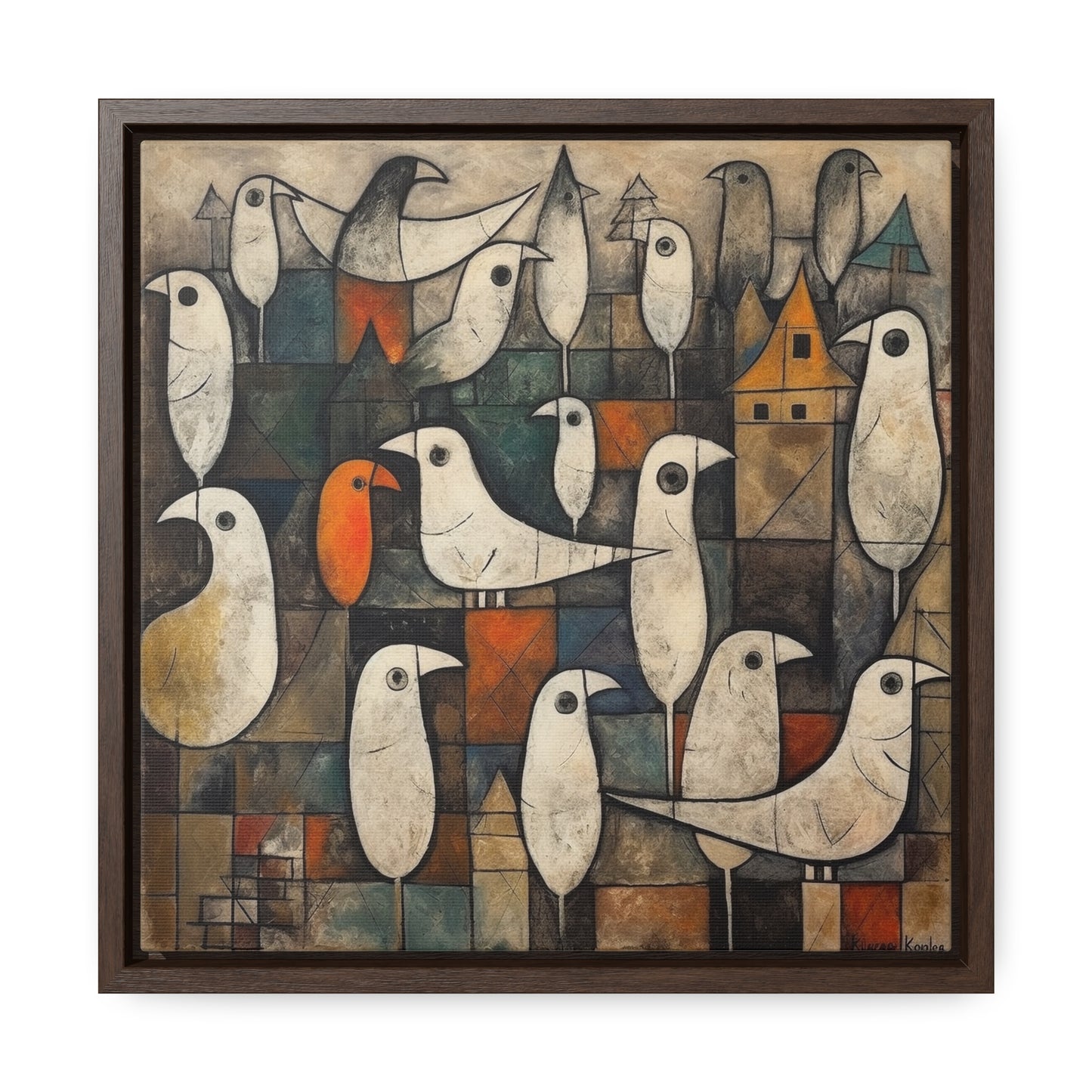 Bird 27, Gallery Canvas Wraps, Square Frame