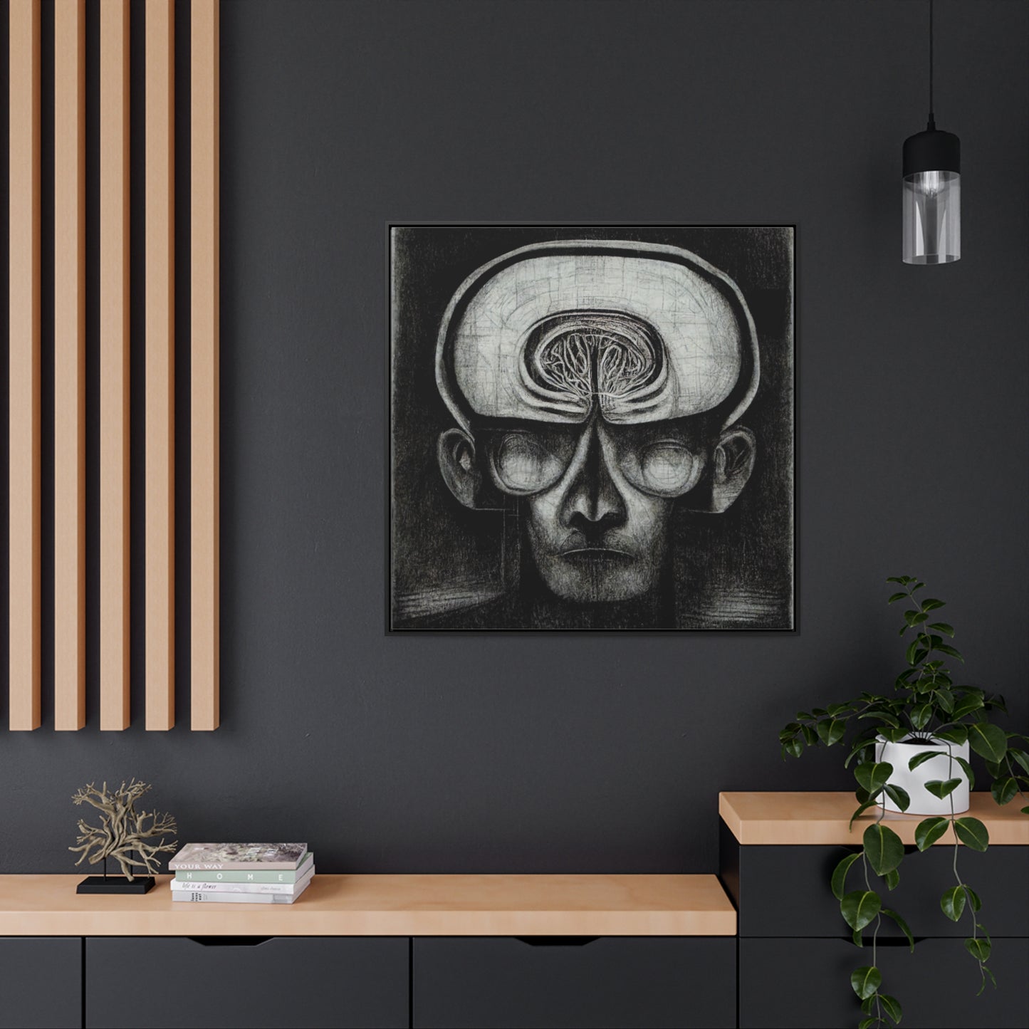 Brain 50, Valentinii, Gallery Canvas Wraps, Square Frame