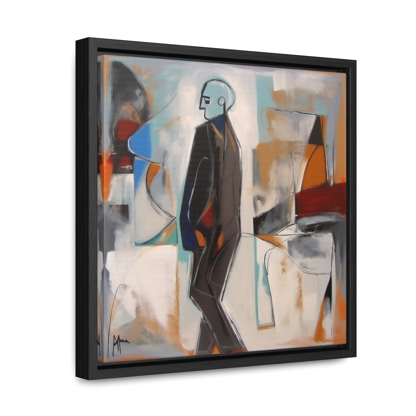 Sad Man 15, Valentinii, Gallery Canvas Wraps, Square Frame