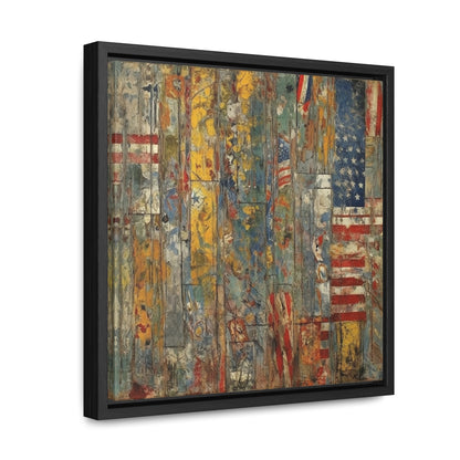 USA 9, Gallery Canvas Wraps, Square Frame