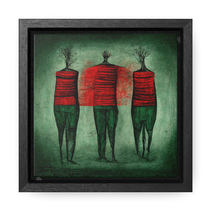 Loneliness Green Red 13, Valentinii, Gallery Canvas Wraps, Square Frame