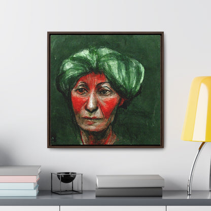 Loneliness Green Red 42, Valentinii, Gallery Canvas Wraps, Square Frame
