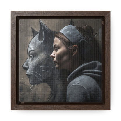 Cat Woman 22, Gallery Canvas Wraps, Square Frame