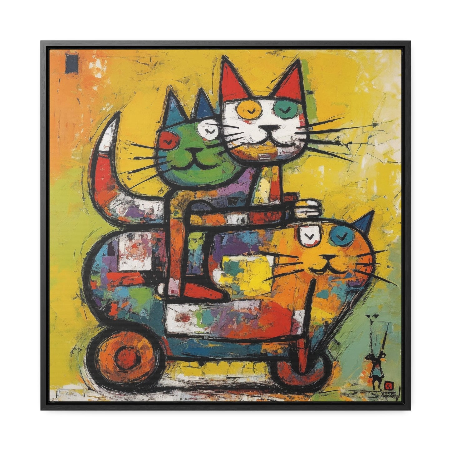 Cat 140, Gallery Canvas Wraps, Square Frame