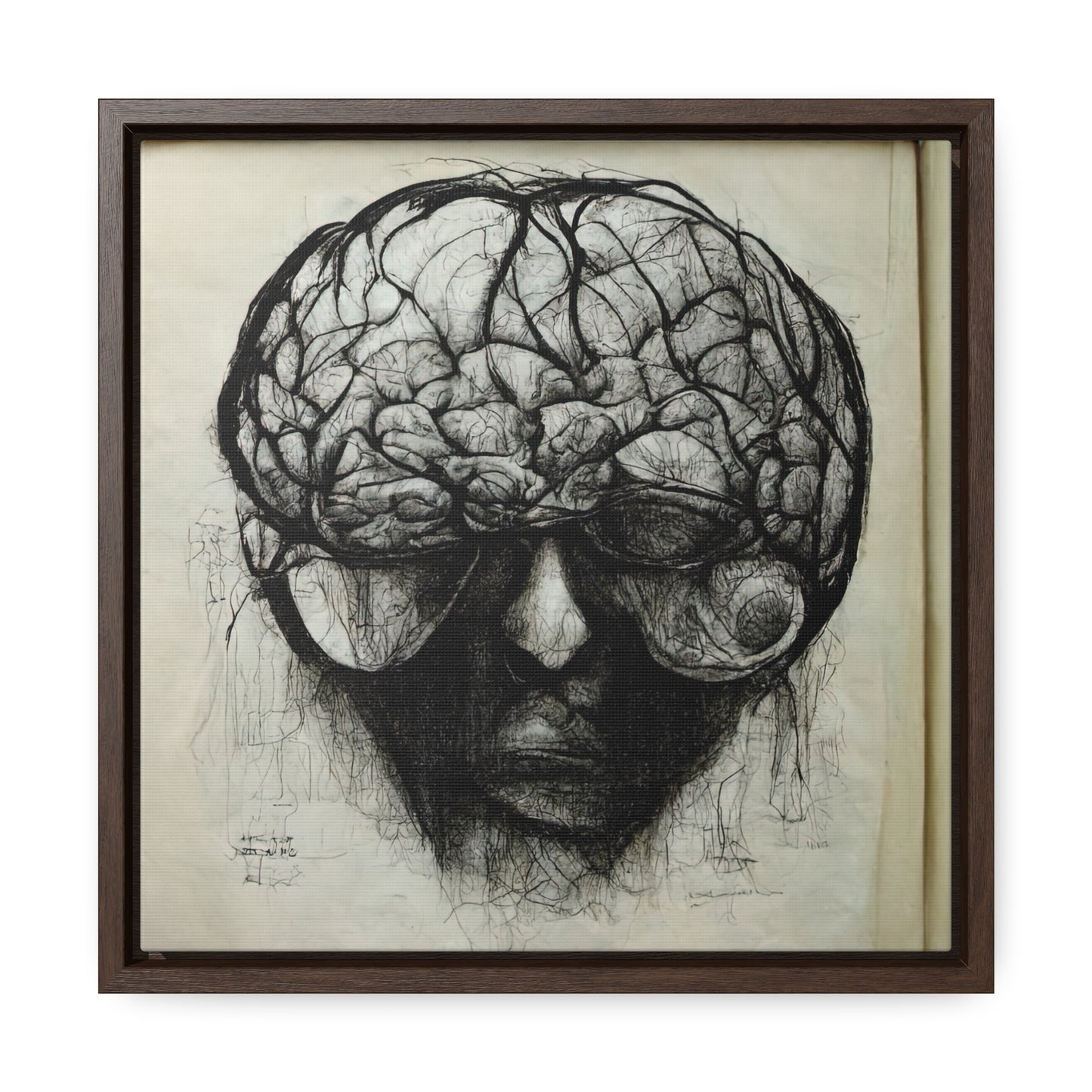 Brain 45, Valentinii, Gallery Canvas Wraps, Square Frame