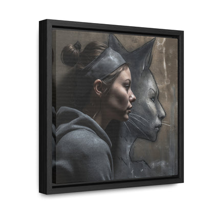 Cat Woman 21, Gallery Canvas Wraps, Square Frame