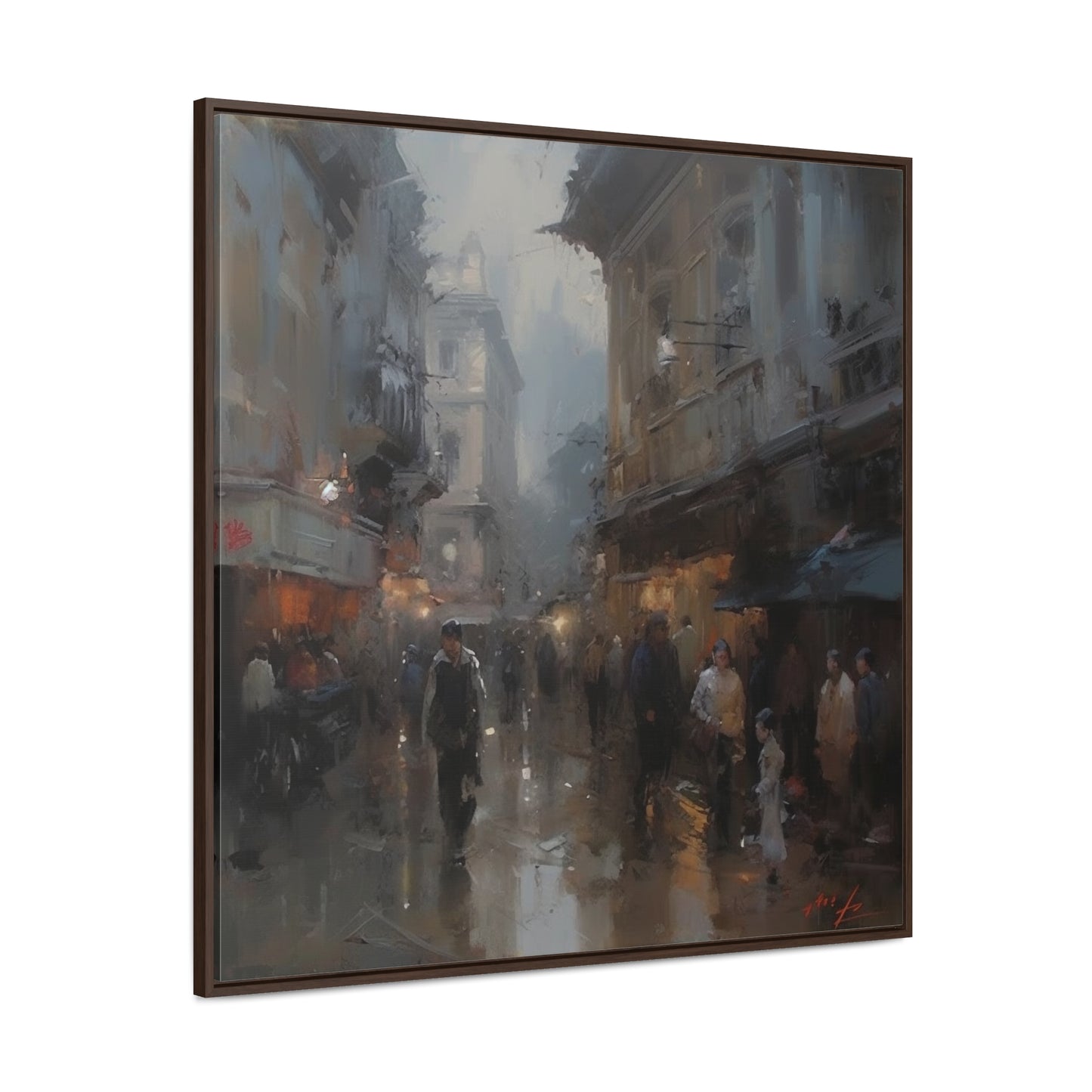 Social 3, Gallery Canvas Wraps, Square Frame