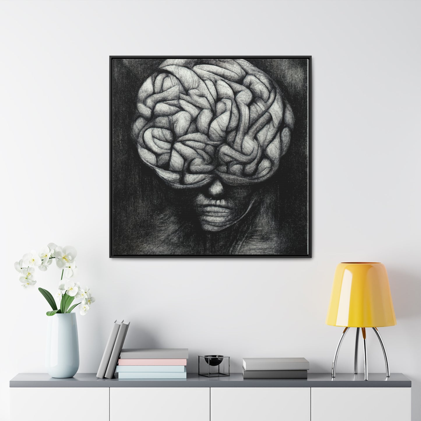 Brain 34, Valentinii, Gallery Canvas Wraps, Square Frame