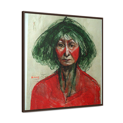 Loneliness Green Red 37, Valentinii, Gallery Canvas Wraps, Square Frame
